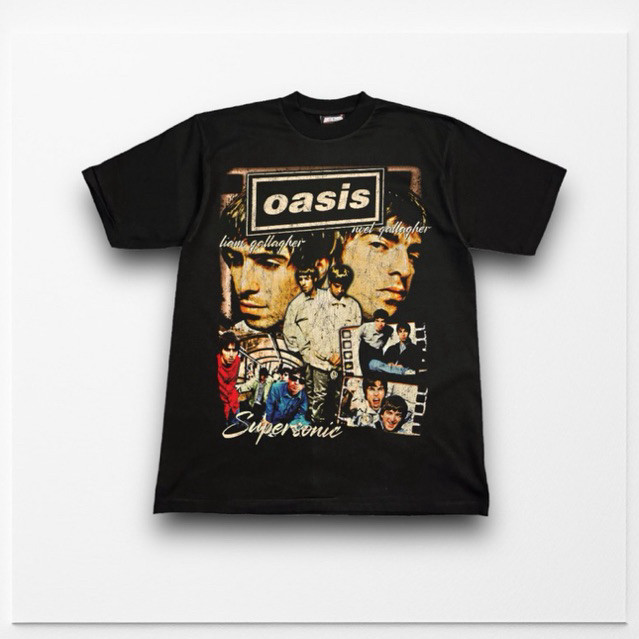 Oasis เสื้อยืดคอกลมแขนสั้นเนื้อผ้าฝ้ายแท้ สไตล์ STREET CASUAL UNISEX