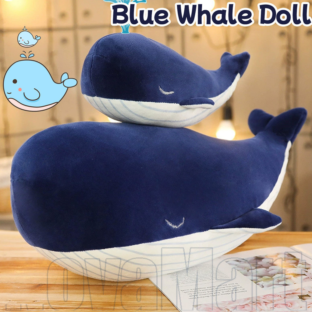 Ocean-Themed Cuddle Pillow Gift Set - ของเล่นตุ๊กตาปลาวาฬ 2 ขนาดสําหรับเด็ก/ผู้ใหญ่ Hypoallergenic & Travel-Friendly