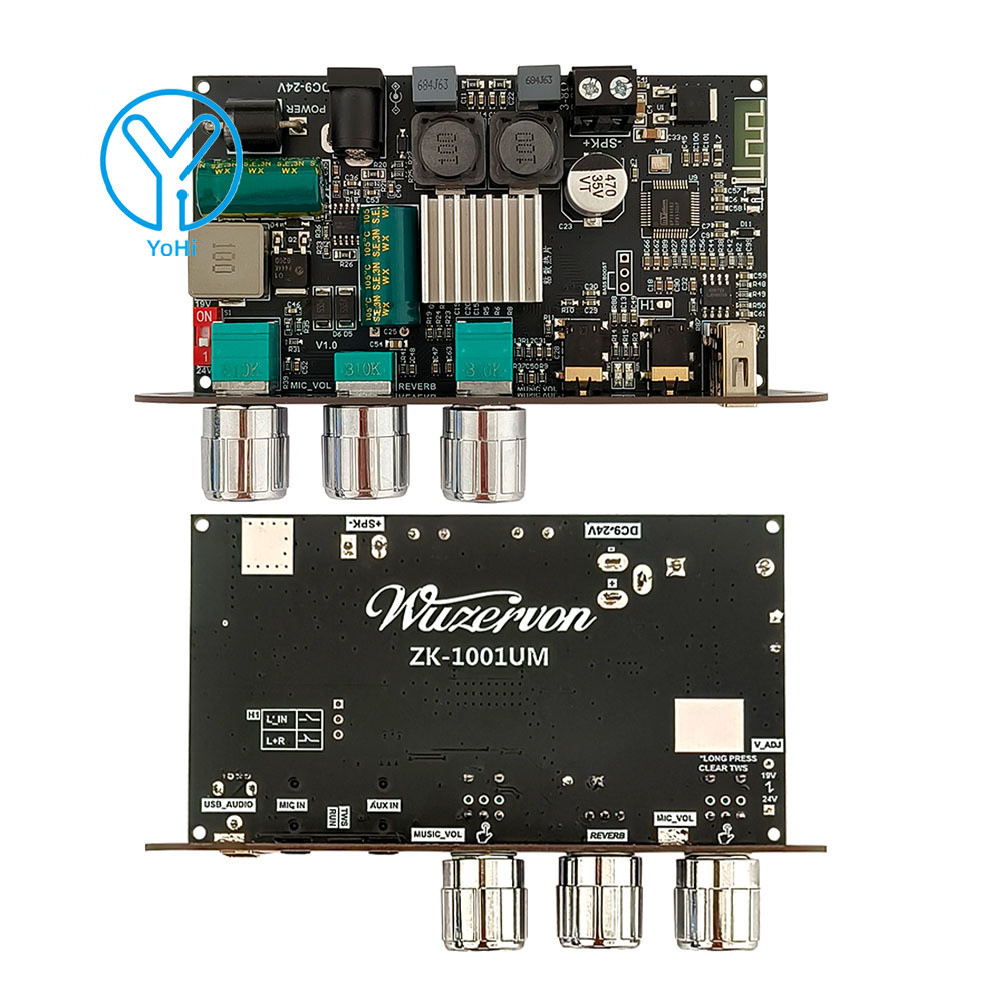 YoHi ZK-1001UM DC 9-24V Single Channel 100W BT Amplifier Board อัพเกรด BP1048 + TPA3116D2 ชิปเครื่อง