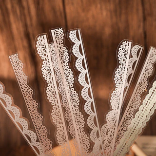 Journamm 40pcs ดอกไม้พาสเทลลูกไม้สติ๊กเกอร์ตกแต่ง Self-Adhesive Vintage สมุดภาพวารสารการ์ดทํา Embelishment สติกเกอร์