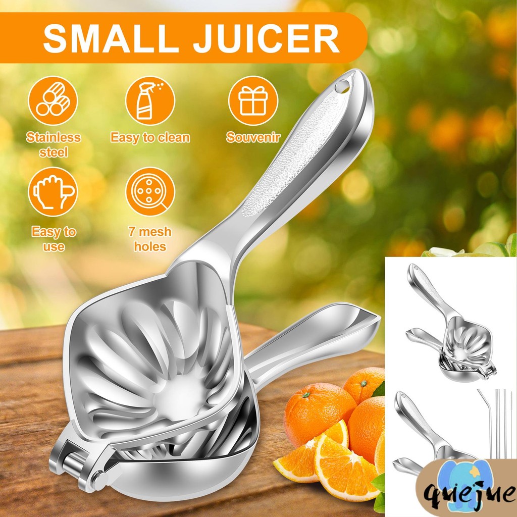คู่มือมะนาว Squeezer สแตนเลส Lime Squeezer แบบพกพา Citrus Juicer สําหรับ Kitchen Bar SHOPQJC3628