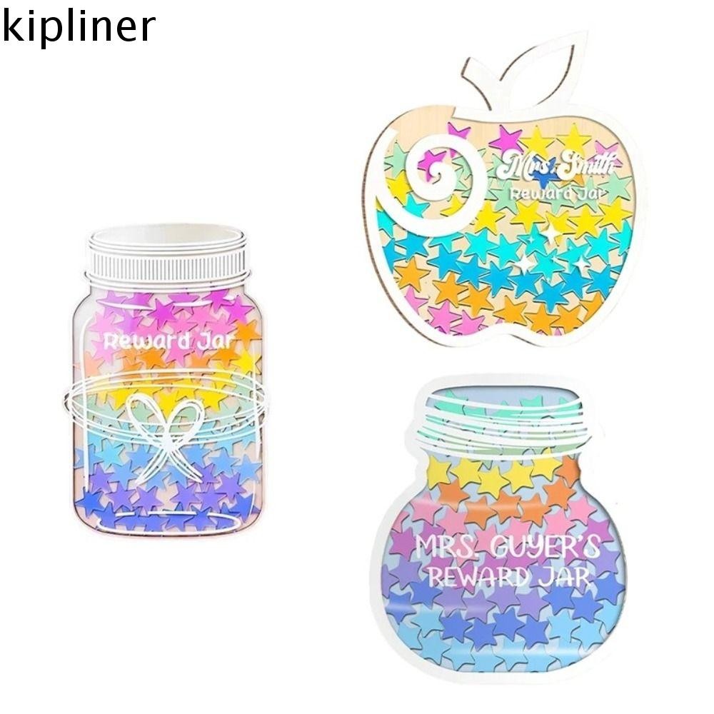 KIPLINER Positive Behavior Rewards Jar, ไม้การ์ตูนเด็ก Star Reward Jars, หัวใจอะคริลิค Industration 