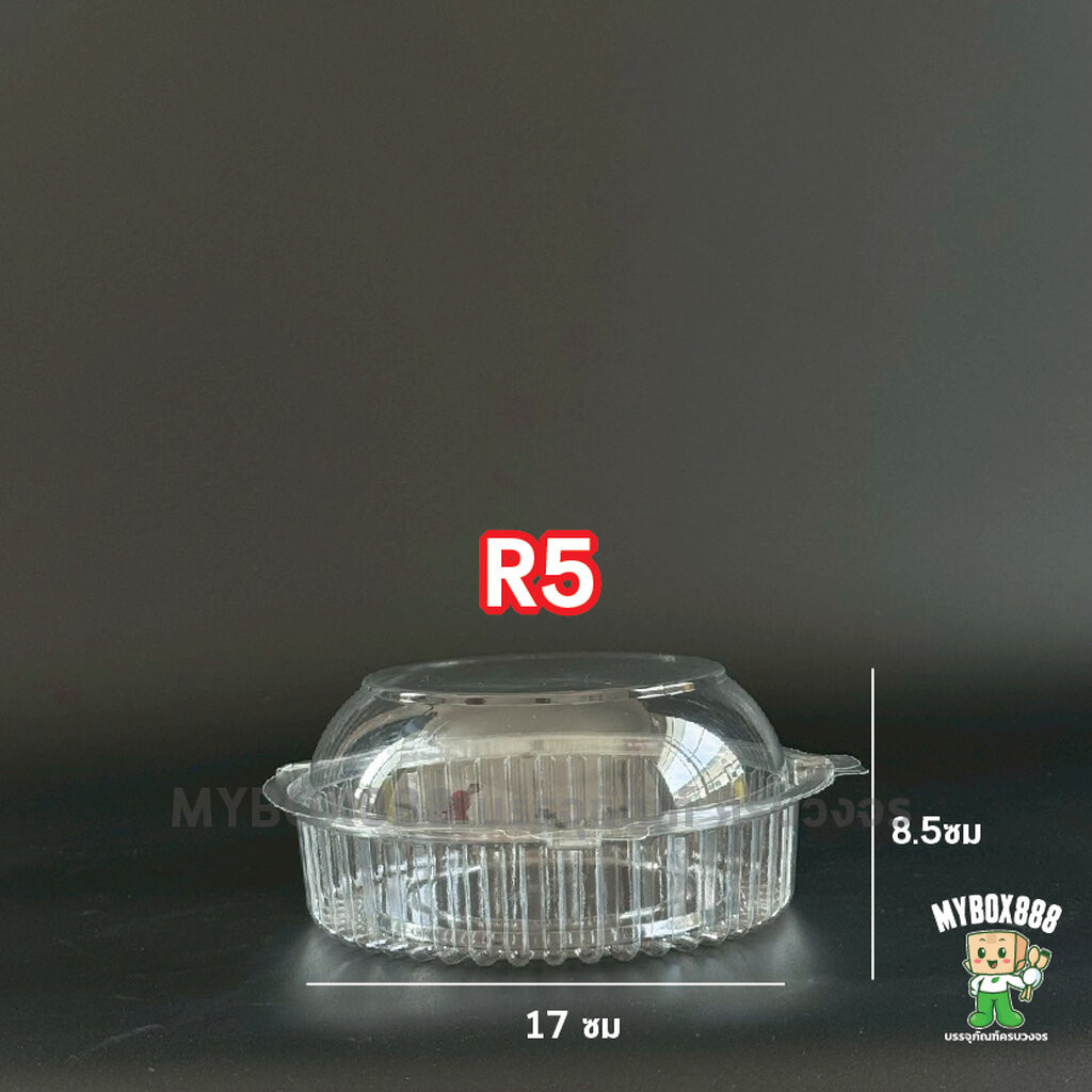 กล่องกลมใส กล่องพลาสติกกลม แพ็คละ 50ใบ กล่องผลไม้ กล่องกลมใส R3 R4 R5 ล็อกในตัว กล่องกลม กล่องสลัด กล่องขนม กล่องใสเบ... - รูปที่ 2