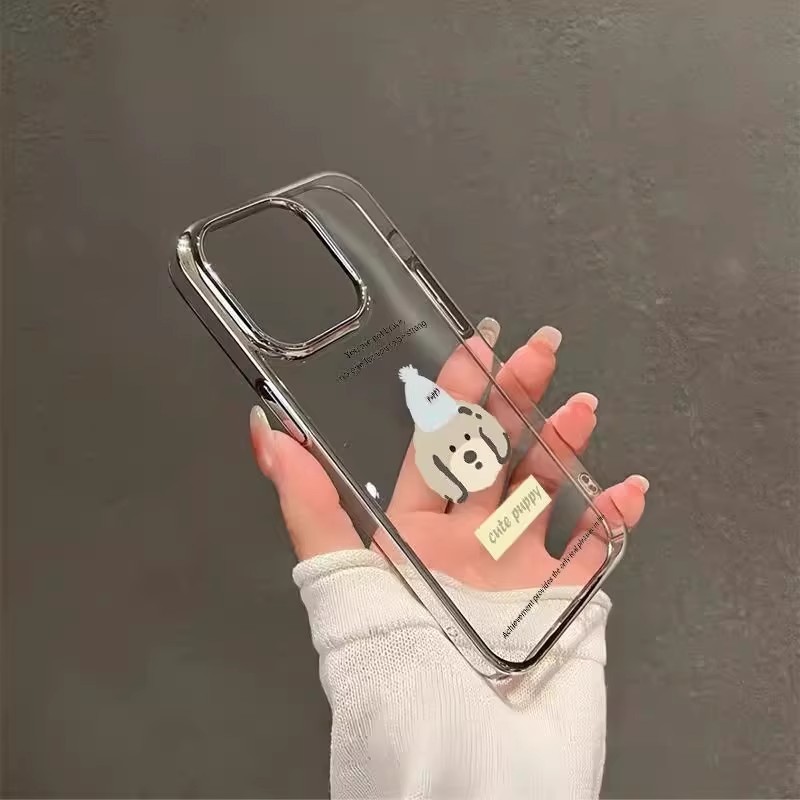 ความรู้สึกขั้นสูง สไตล์อินสตาแกรม  หมาน่ารักfor iPhone เคสไอโฟน 13 12 11 PRO MAX 16 15 14 X XS MAX XR 7/8PLUS หรูหรา - รูปที่ 5