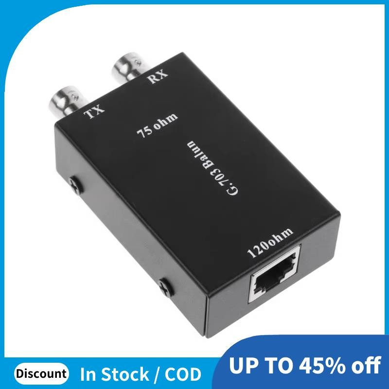 2.048Mbps G703 Coaxial BNC to RJ45 Transmitter E1 Converter Balance to Unbalance 75 Ohm to 120 Ohm I