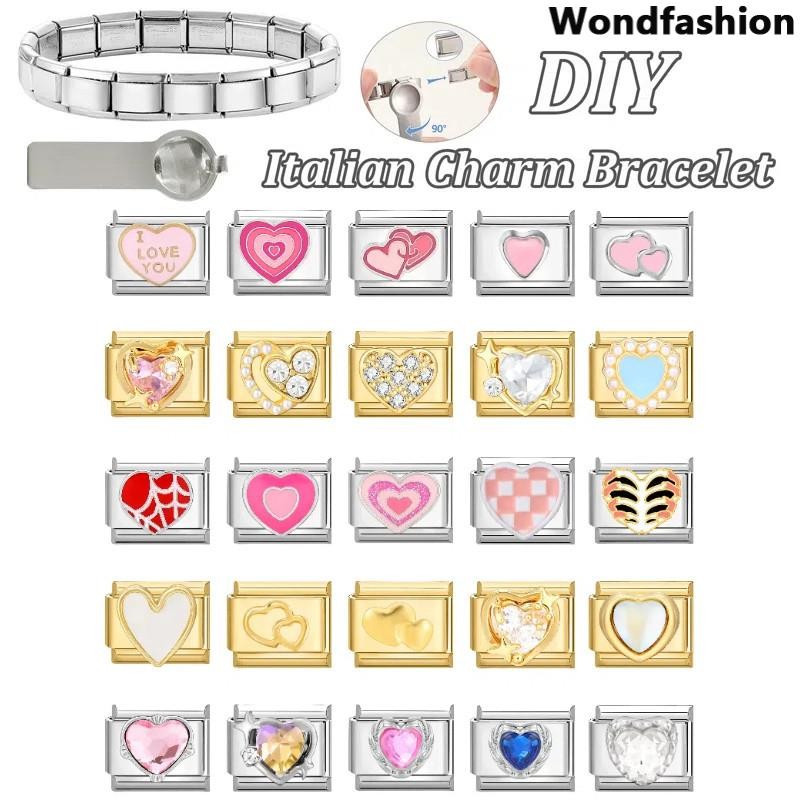 สร้อยข้อมือ charm สไตล์อิตาเลียน แบบเรโทร สำหรับทำเป็นของตกแต่งได้เอง