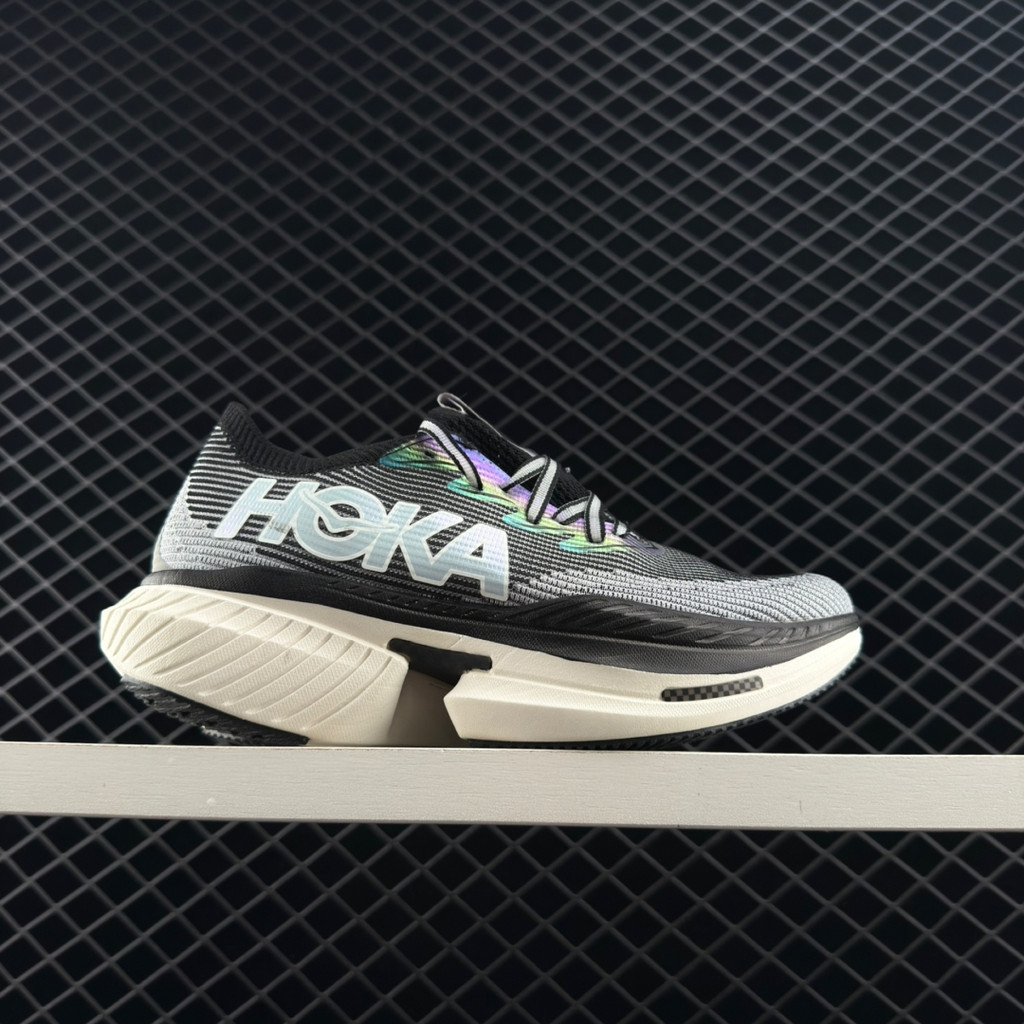 ผู้ชาย HOKA ONE ONE CIELO X1 รองเท้าวิ่งมืออาชีพ Breathable Shock Absorption สีดํา N9LN