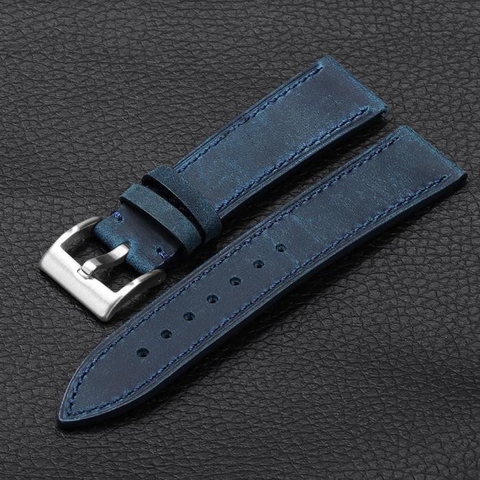 นาฬิกาหนังแท้ที่ดีที่สุด STRAP QUICK RELEASE 18mm 20mm 22mm - สีฟ้า, 18 mm