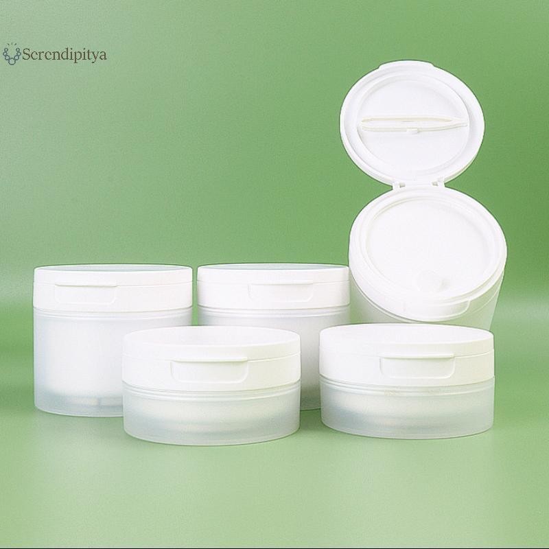 SEE 50/120g ฝาครอบช้อนหรือแหนบขวดรีฟิลหม้อที่ว่างเปล่า Travel Face Cream โลชั่นเครื่องสําอางผ้าฝ้ายแต่งหน้า Jar TH