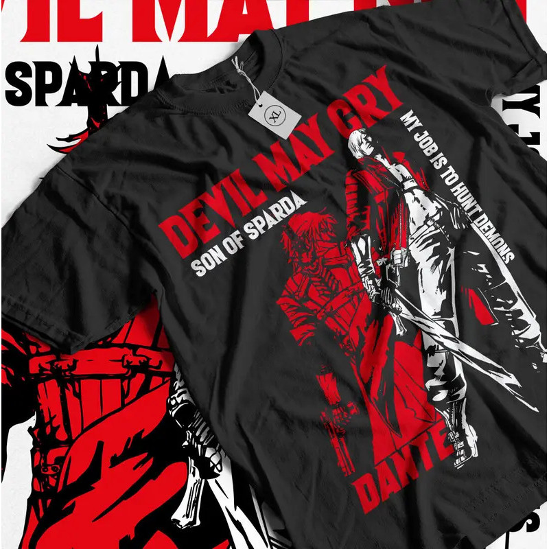Streetwear Dante Devil May Cry เสื้อยืด Unisex ทุกขนาด Exclusion