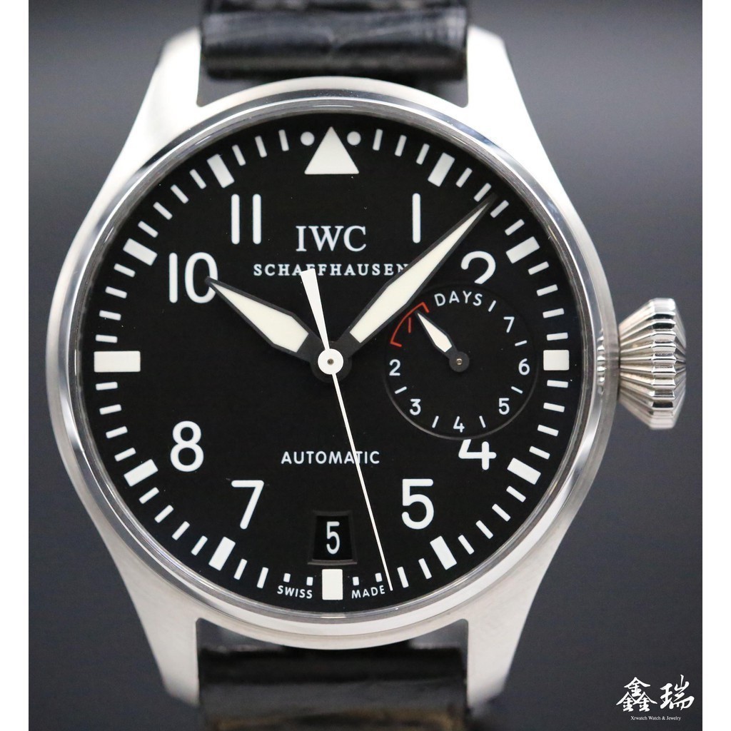 นักบิน Iwc_watches 500401 นาฬิกานักบินใหญ่7วันโซ่อํานาจจองสแตนเลส47มมกล่องเดียวของ200
