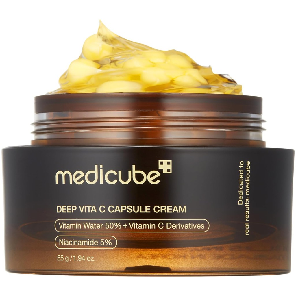 Medicube Deep Vitamin C Gold Capsule Facial Moisturizer-Lipid Capsule สําหรับริ้วรอย, Skin Luster-Tr