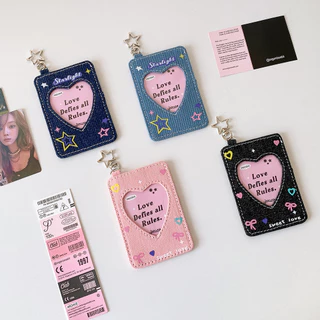แจ็คเก็ตผ้ายีนส์ เคสการ์ด เฟรมการ์ด ผ้ายีนส์ ที่ใส่บัตรพนักงาน บัตร Idol บัตรนักเรียน กรอบใส่บัตร