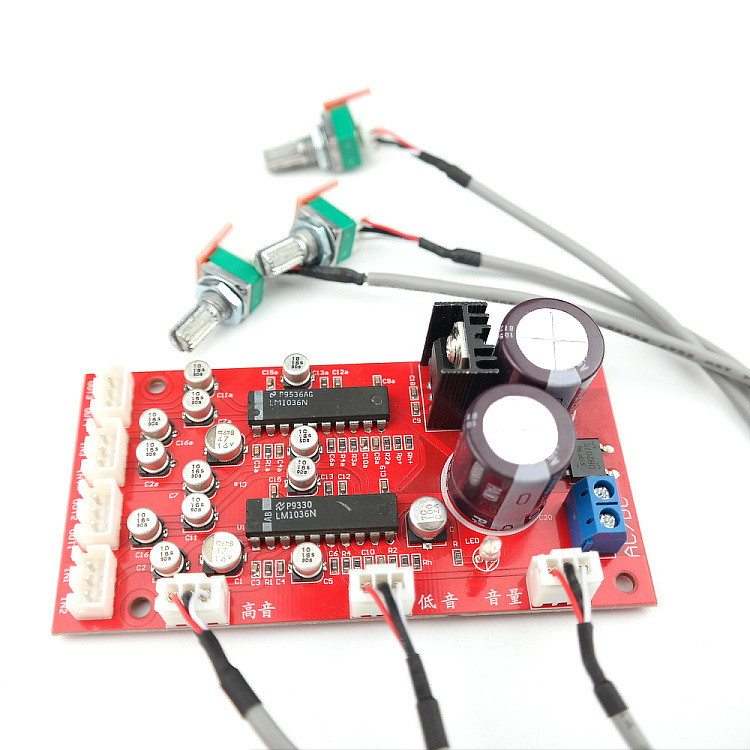 LM1036 Tone Board 4 Channel Tone Board Effect & LM4610, upc1892 Tone Board