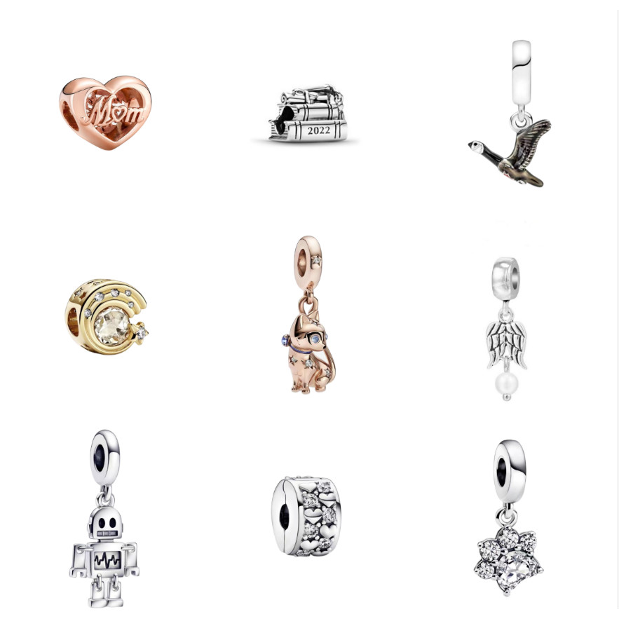 Swan Puppy Robot Rose Gold Bracelet Bead Jewelry Fashion Accessory