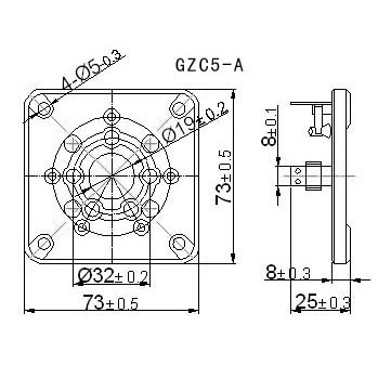803 สําหรับห้องนอน GZC5-A ซ็อกเก็ตซ็อกเก็ตห้าพิน 4-125/4-400A หลอดเซรามิคแบน