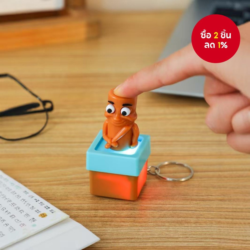 ใหม่ Tung Tung Tung Sahur ของเล่นลดความเครียด พวงกุญแจรูปฉลาม มีเสียงและไฟ สำหรับเด็ก