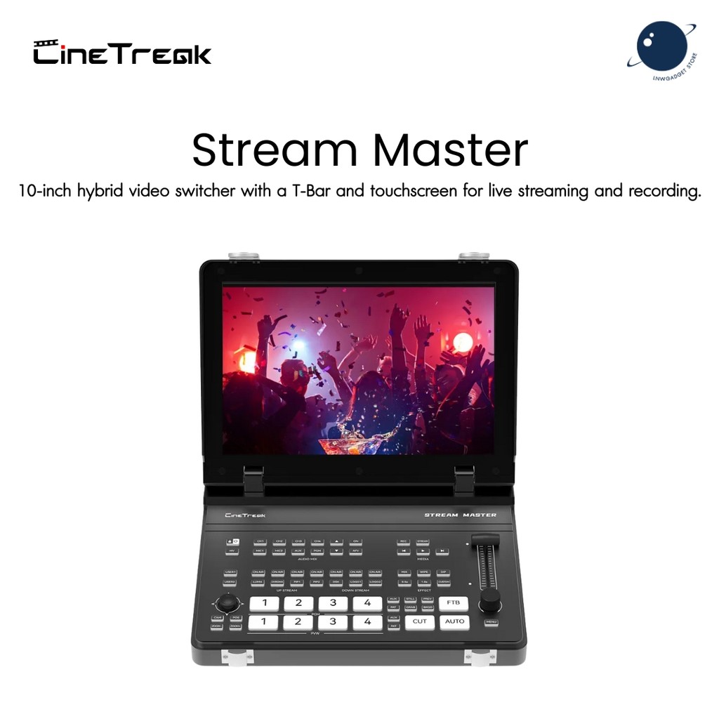 CineTreak Stream Master Video Switcher ระดับมืออาชีพ ออกแบบมาเพื่อ Live Streaming การผลิตวิดีโอคุณภาพสูง ประกันศูนย์ไทย