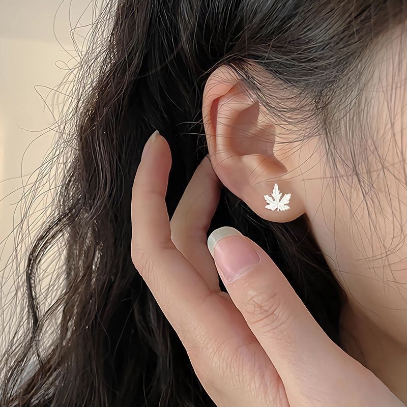 #Foot เงิน S999 Simple Maple Leaf ing Silver Screws Ea Pure Silver s999 Simple Maple Leaf Sterling S