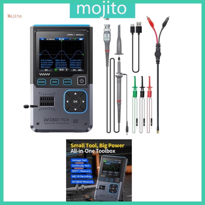 Mojito DSO-TC4 ขั้นสูง 3 ใน 1 Digital Oscilloscope Integrate สัญญาณเครื่องกําเนิดไฟฟ้าเครื่องทดสอบ