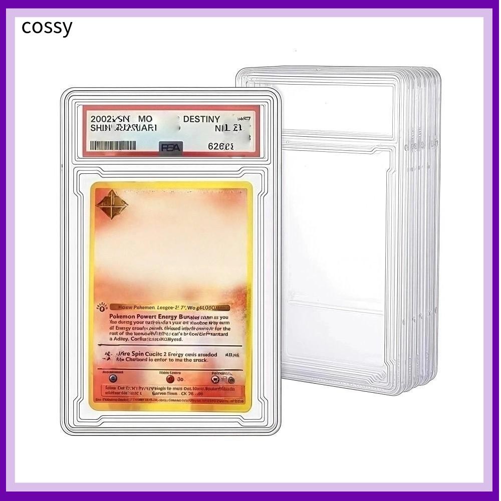 COSSY PSA Graded Card, โปร่งใสทนทาน 35PT กล่องการ์ดสะสม, ป้องกันรังสียูวีคุณภาพสูงที่ถอดออกได้ทนทาน Trading Card กล่องป้องกันจอแสดงผลจัดเก็บ