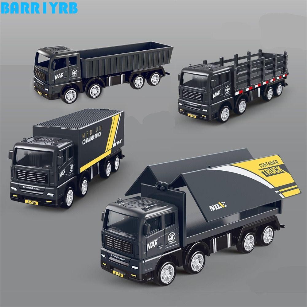BARR1YRB รถบรรทุกจําลองของเล่น, จําลอง Freight รถดึงกลับ, เด็กเด็ก Diecasts ของเล่นวิศวกรรมรถบรรทุกรถของเล่นของเล่นเด็ก