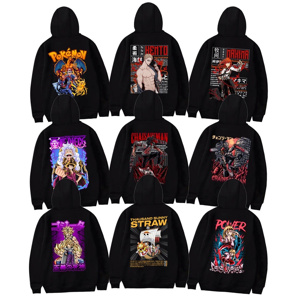 HOODIE Chainsaw Man Hoodie One Piece Hoodie Nanami Kento Jujutsu Kaisen Hoodie Pokemon power Hoodie 