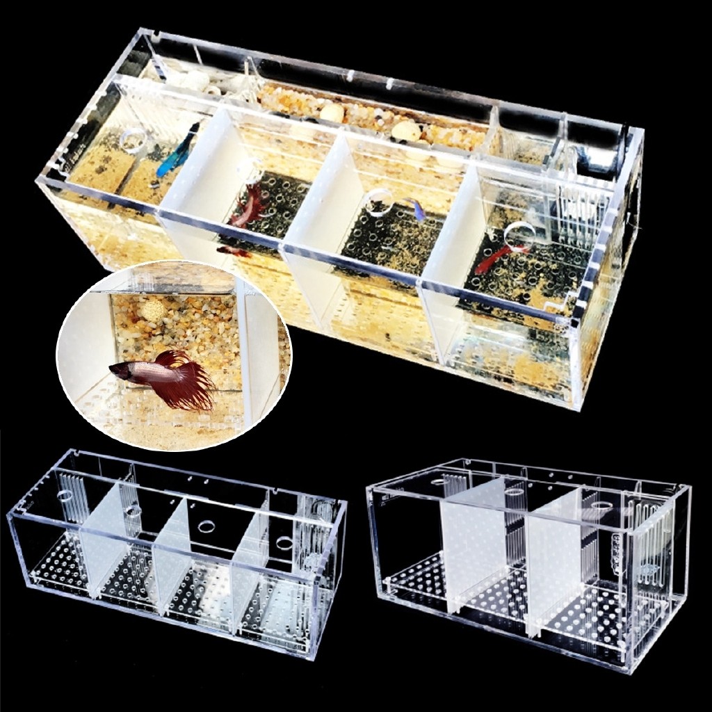 Acrylic Clear Aquarium Baby Betta Fish Tank Guppy Breeding Rearing Box