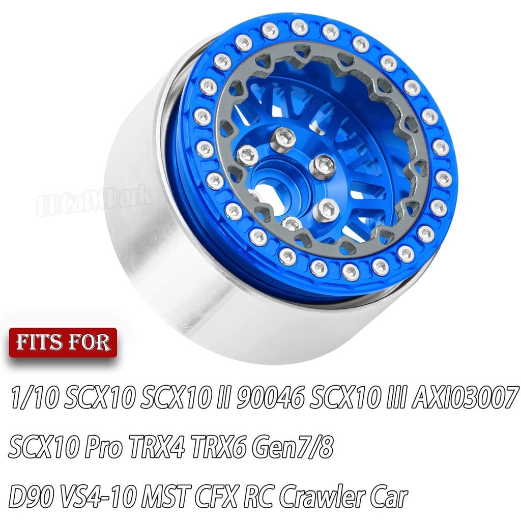 RC 1.9 ขอบล้อสําหรับ 1/10 SCX10 SCX10 II 90046 SCX10 III AXI03007 SCX10 Pro TRX4 TRX6 Gen7/8 D90 VS4