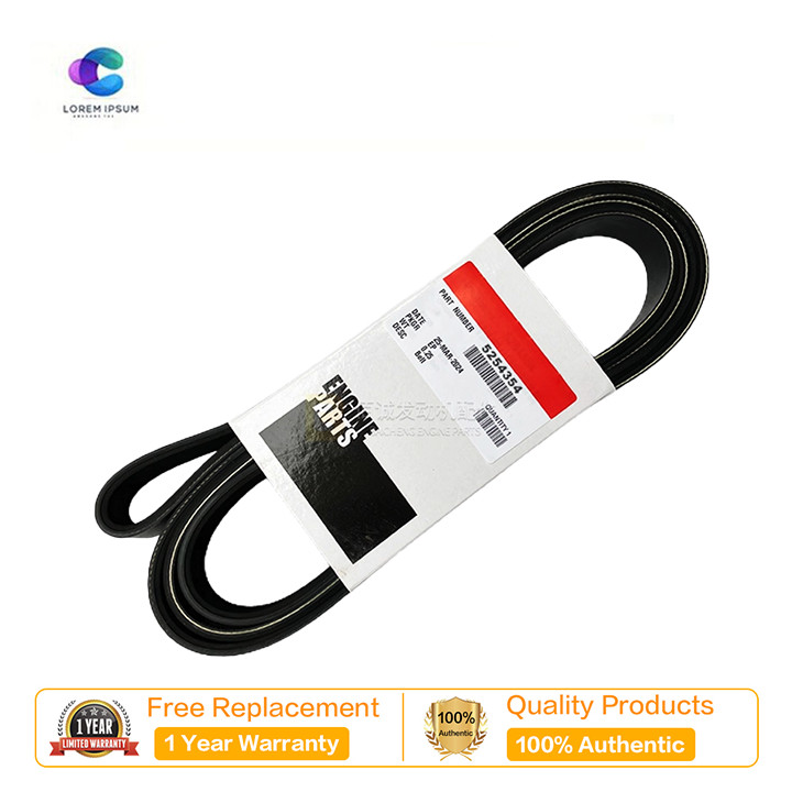 ใช้ได้กับสายพานเครื่องยนต์ Cummins ISF 2.8/3.8 สําหรับ Foton Thunder/Tunland-8PK2609/5254354