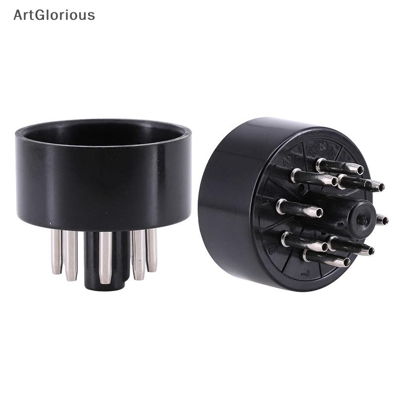Art 1 PCS 8Pins Bakelite Tube Socket S8AES Bakelite Tube Base สําหรับ EL34C EL34 สูญญากาศหลอดเครื่อง
