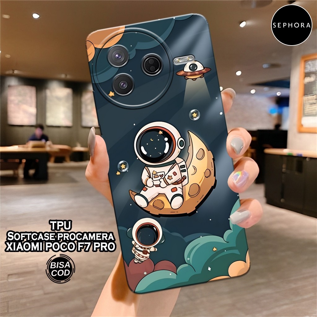 HP เคส Xiaomi Poco F7 Pro 2025 ล่าสุด - เคสแฟชั่นนักบินอวกาศ - Xiaomi Poco F7 Pro Softcase - เคสกล้อ