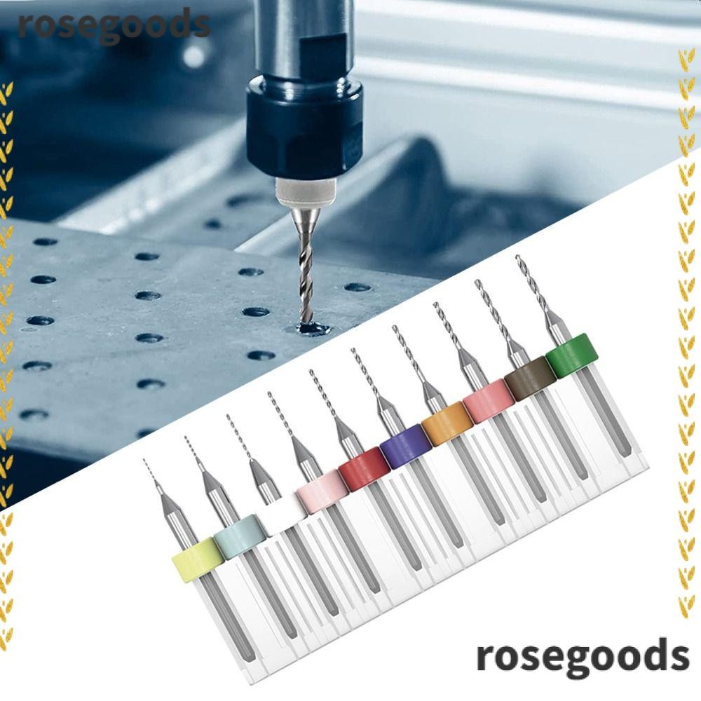 ROSEGOODS ดอกสว่าน PCB สว่านบิด PCB เครื่องมือเจาะเหล็กทังสเตน เจาะ CNC ไม้ เจาะข้าวโพด เจาะแกะสลัก