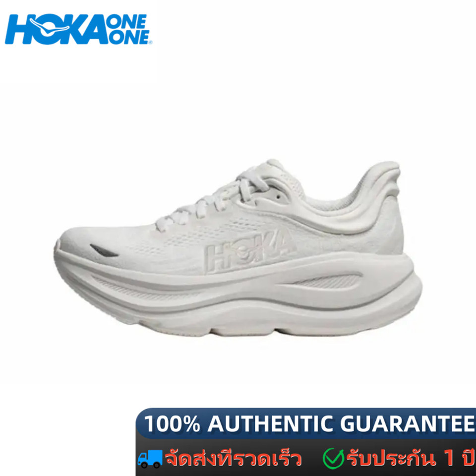 【ของแท้ 100%】HOKA ONE ONE Bondi 9 1162012-WWH Sneaker