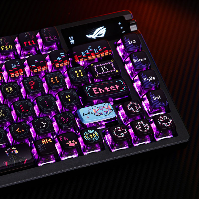 ขั้นตอน Shark Cat Dance Hertz Keycap ASA ความสูง PBT วัสดุ 64/68/67/75/82/84/87/98/104