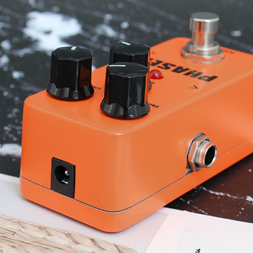 Yimeni-th Kokko FPH2 Phaser Electric Effect Effect Effect Pedal Portable Effector เฟสมินิอะนาล็อกเดี่ยวที่มีอัตรา/ความลึก/มิกซ์ 3 ปุ่มควบคุมบายพาสจริงสำหรับ