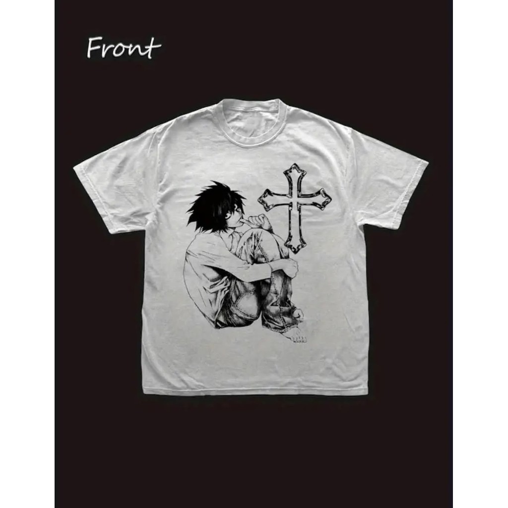 เสื้อยืดแขนสั้นผ้าฝ้ายสีขาวพิมพ์ลายวาดด้วยมือแบบเรียบง่าย สไตล์ O-คอ แฟชั่น Y2K