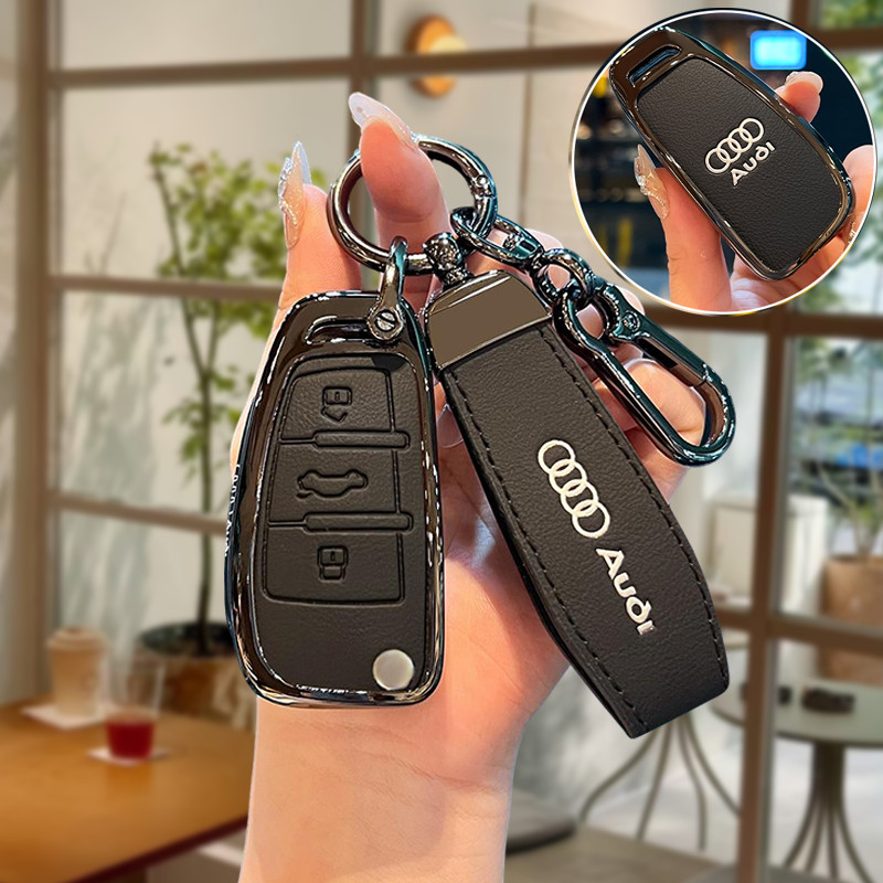 ฝาครอบกุญแจพับได้สําหรับรถยนต์ สําหรับ Audi Q3 Q5 Q7 Q8 TT TTS S3 S4 S6 RS A1 A3 8P 8L A4 A5 B6 B7 A