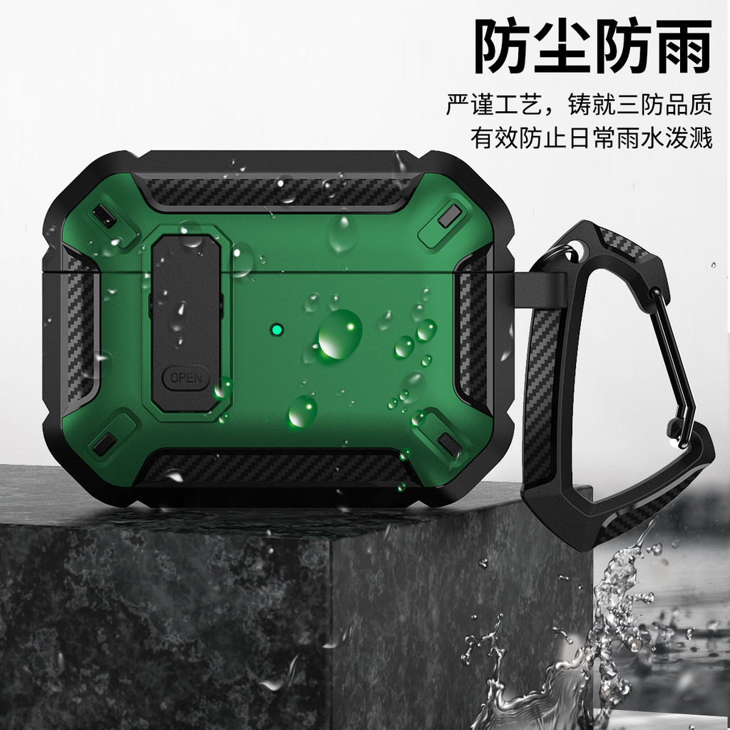 Lenuo สวิทช์ล็อคหูฟังสําหรับ AirPods 4 Pro 2 3 1 Pro 3 2 ปลอก Anti-Lost Carabiner Anti-fall กันกระแทกฝาครอบหูฟังเอียร์บัด - รูปที่ 2