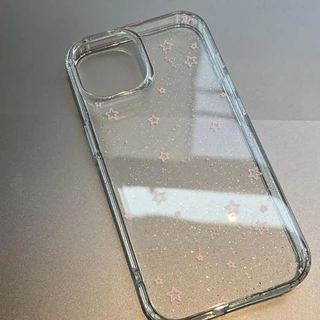 เคส iPhone 15 Pro iPhone 13 11 12 16 17 เคสใสแบบแวววาว TPU นุ่มสีสันสดใส ดาวห้าแฉกสีสันสดใส Compatible FOR 14 Pro max