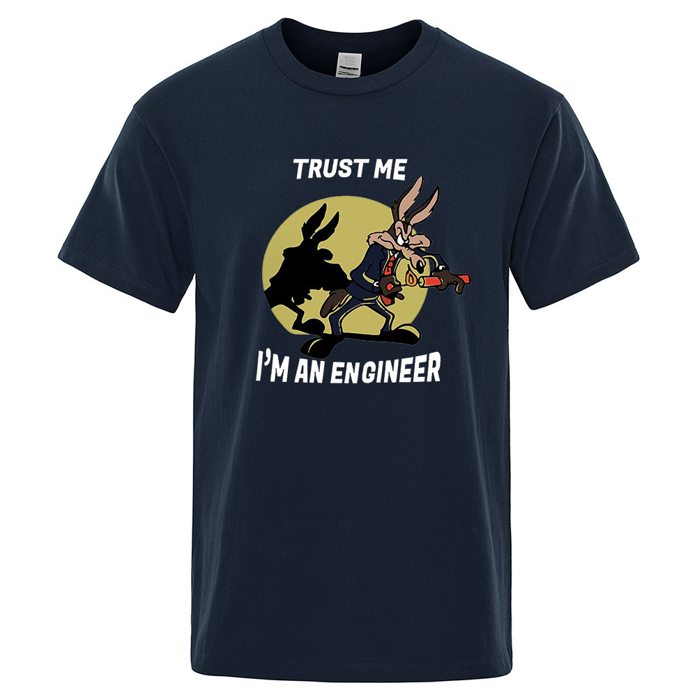 COD Trust Me Im An Engineer T Shirt For Men Pure Cotton Vintage XZ9C