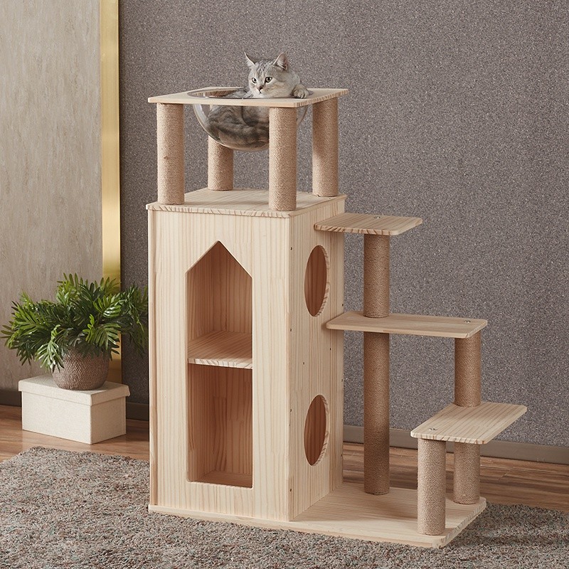 Cat House Scratch Post Jumping Platform
