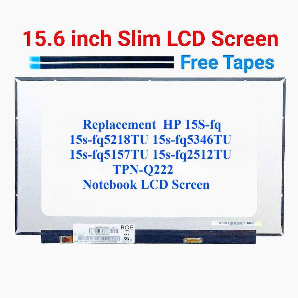 เปลี่ยน HP 15S-fq 15s-fq5218TU 15s-fq5346TU 15s-fq5157TU 15s-fq2512TU TPN-Q222 หน้าจอ LCD โน้ตบุ๊ค