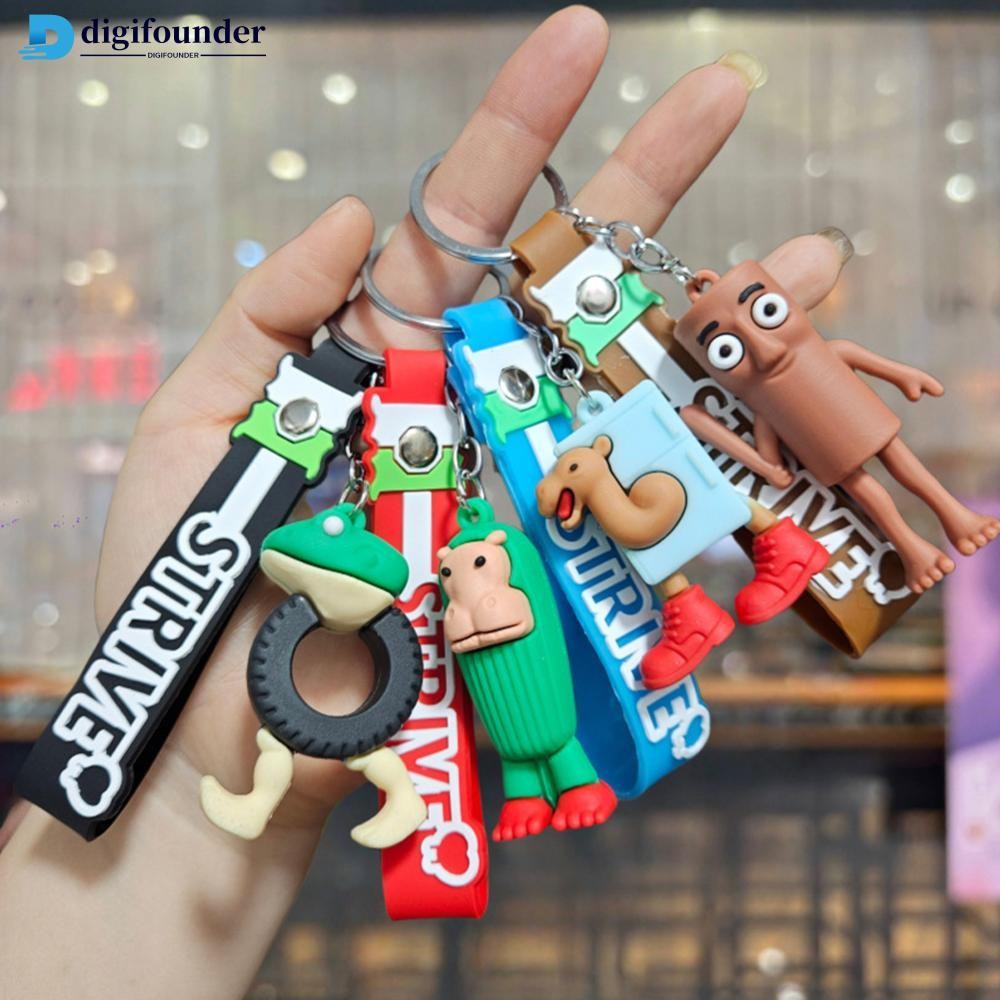DIGIFOUNDER อิตาเลี่ยน Brainrot สัตว์พวงกุญแจสําหรับอุปกรณ์เสริมตลก Meme Cappuccino จี้ตุ๊กตา Keyrin