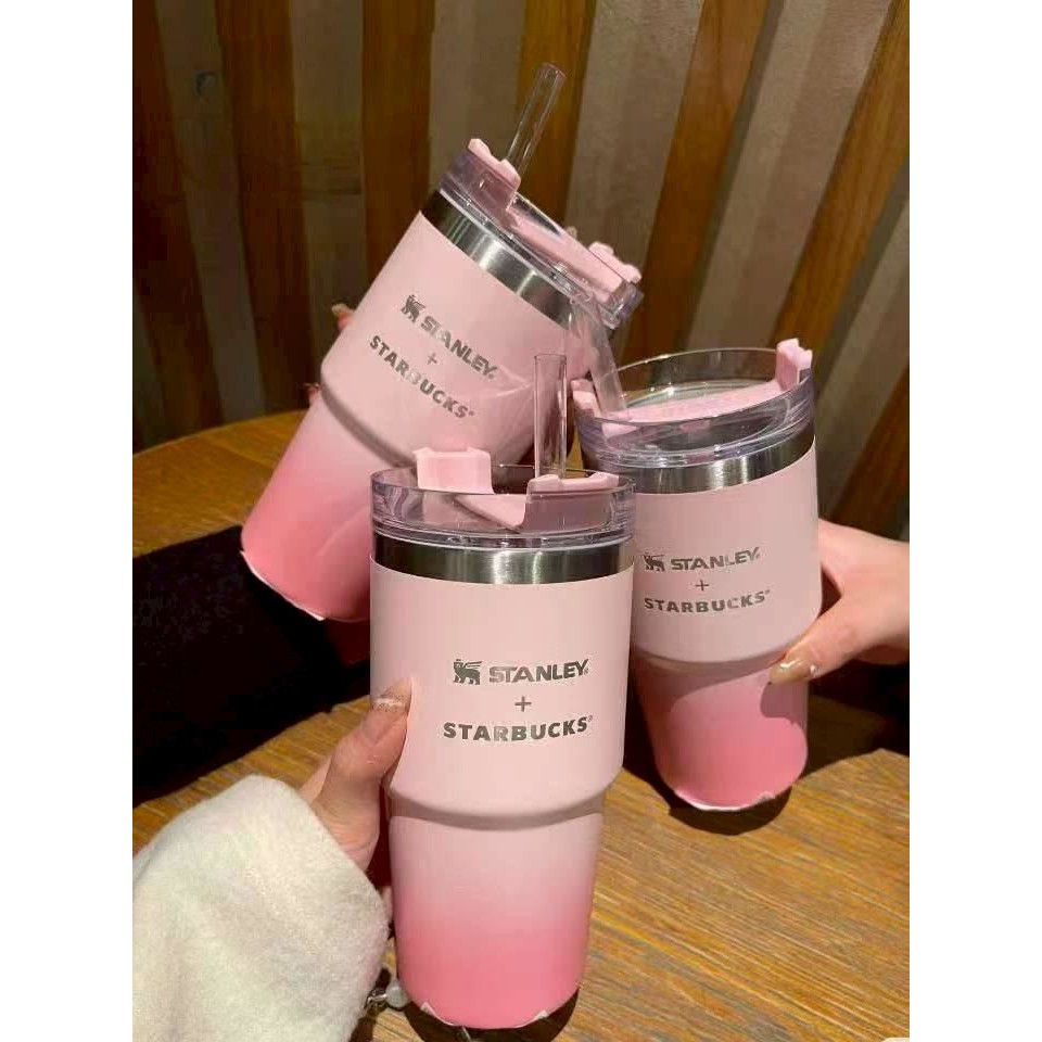 คอลเลคชั่นใหม่เริ่ดมากแกร✨แก้ว Stanley X Starbucks Korea  สีหวานละมุนสุดๆ - ความจุ 20 oz (590 ml) พร้อมกล่องตามภาพ