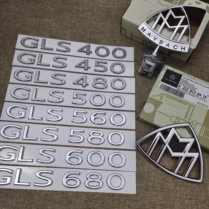 MAYBACH Tail Label สติ๊กเกอร์ติดรถยนต์ GLS480 S680 GLS600 S580 MAYBACH ด้านหลัง Word Label Letter ป้