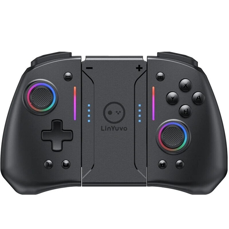 LinYuvo KS42 Meteor Light Joypad พร้อมไฟ RGB 8 สีสําหรับสวิทช์/Lite/OLED พร้อม ProgrammableTurbo และ