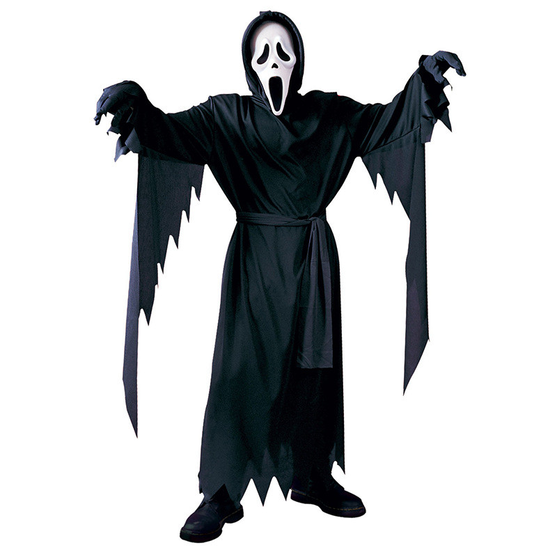 Scream Movie CostumeGhostface Knife ชุดสยองขวัญสําหรับเด็ก/ผู้ใหญ่ | ชุดคอสเพลย์ฮาโลวีนน่ากลัว