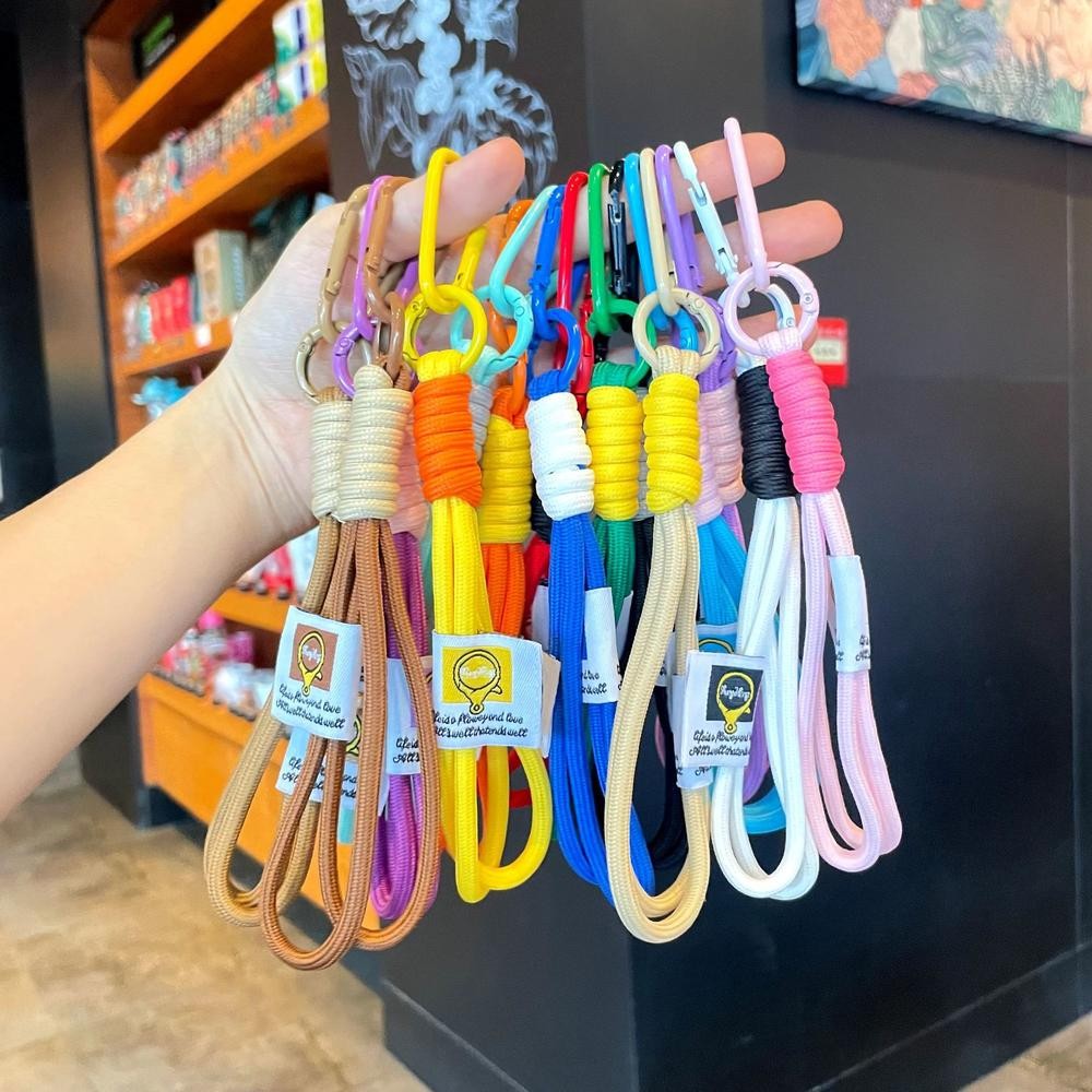 1PCS Braid Lanyard ทอพวงกุญแจสายคล้องคละสีแหวนสําหรับกระเป๋าถือรถพวงกุญแจอุปกรณ์เสริมของขวัญสําหรับผู้หญิงของขวัญวันแม่คริสต์มาสวาเลนไทน์กระเป๋าอุปกรณ์