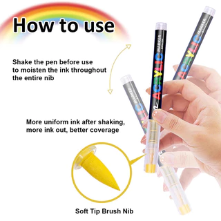 ✨ส่งจากไทย✨ 48/60/72/120/168 สี ชุดปากกามาร์คเกอร์อะคริลิก ปากกามาร์กเกอร์อะคริลิคสําหรับภาพวาดหิน,ปลายแปรงเครื่องหมายสีเครื่องหมายผ้าสีกันน้ํา